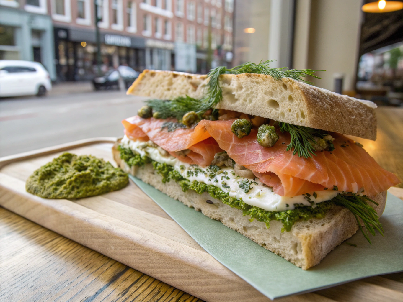 Gerookte Zalm Sandwich